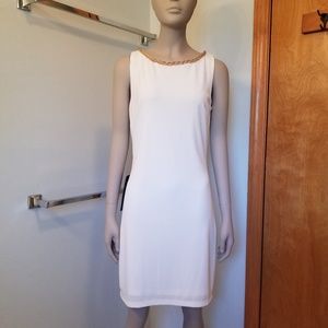 Bebe Gold Necklace Shift Dress